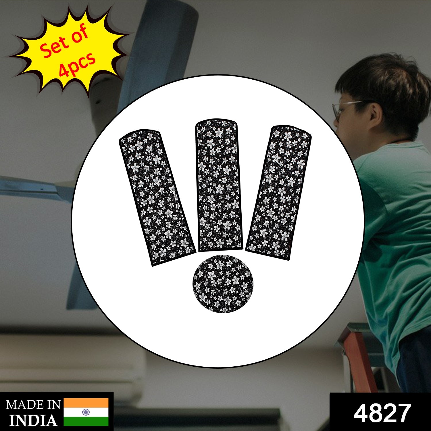 4827 Ceiling Fan Blade Cover Used As A Covering Of Ceiling Fans Present In All Types Of Places DeoDap 4827 Ceiling Fan Blade Cover Used As A Covering Of Ceiling Fans Present In All Types Of Places DeoDap